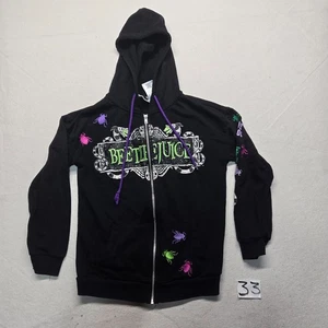 Beetlejuice Graphic Print Sweatshirt Crew Neck Full Zip Youth Size XXS - Picture 1 of 7