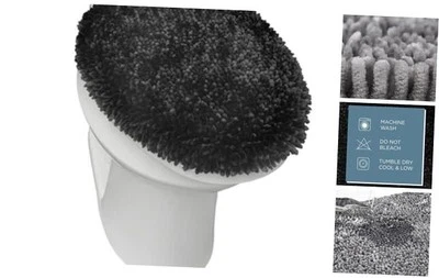  Spa Step лапша твердый ванной туалет крышка крышка, плюшевый, 18,5 «x 19,6» черный - Изображение 1 из 4