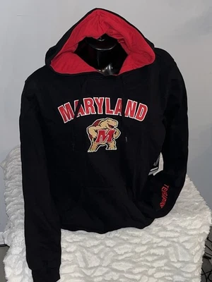 MARYLAND TERRAPINS COLLEGE COLOSSEUM BLACK PULLOVER HOODY WOMENS XL NWT - Image 1 of 2