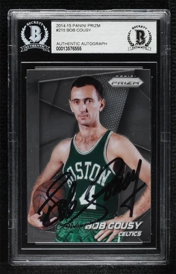 BAS 2014-15 Panini Prizm Bob Cousy #215 BGS Authentic Auto HOF - Image 1 of 2