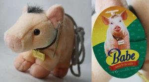 VINTAGE 90'S BABE PIG IN THE CITY 9" PLUSH NECK PURSE GIFTWARE INTERNATIONAL NEW - Picture 1 of 10