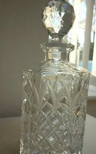 Vintage Retro Kristallglas Karaffe sehr guter Zustand (ca. 10") - Bild 1 von 6