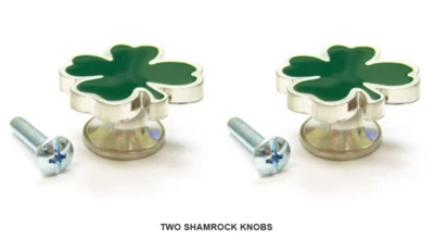 FREE SHIP 2 St Patrick Irish SHAMROCK 4 Leaf Clover Knob Drawer Pull Longaberger - Image 1 of 4