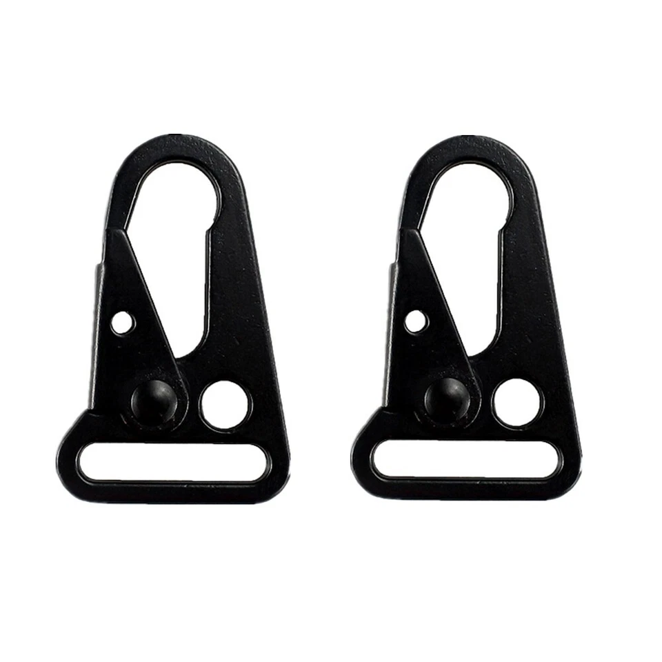 2Pcs/set Enlarged Mouth Hooks Loop Sling Clips Metal Buckle for Paracord Sling - Image 1 of 4