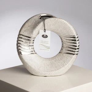Gilde Vase Dreamlight Deko Vase Loch Design Silber (#256) - Bild 1 von 1