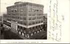 Postcard Used 1906 Carbondale Hanover PA Flag Cancel YMCA Building Scranton