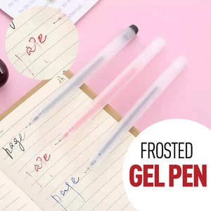 Transparent Frosted Gel Pen 0.5mm Bullet-Point Fountain-Pen LearnStationery 1/mz - Picture 1 of 23