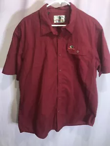 Mossy Oak XL Top Shirt Burgundy Red Casual Button-Down Pocket Cotton Blend B13 - Picture 1 of 11