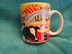 BECHER ERBSCHAFTSGESCHIRR BUNTE BAUERNHOFSZENE VON MaryAnn Baker - Bild 1 von 3