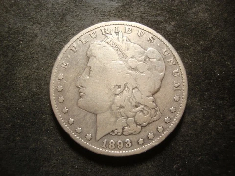 1893-O VG Sharp Morgan Head Dollar Nice Original Tone MTX Cover