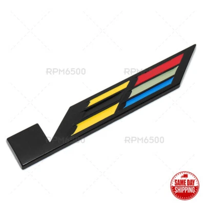 New Cadillac CT4-V CT5-V Blackwing Logo Badge Emblem Car Decoration Sport Black Foto 1 de 4