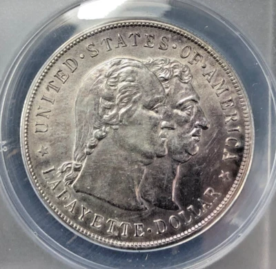1900 Lafayette Silver Dollar $1 Coin - ANACS AU55 Details - CLEANED??? - Image 1 of 4