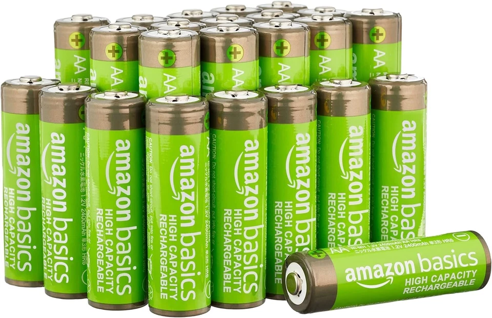 Amazon Basics AA High-Capacity NiMHRechargeable Batteries 2400mAh (22-Pack) Pre. - Image 1 of 3