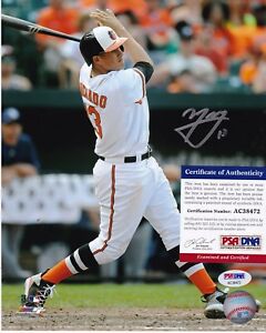 MANNY MACHADO  BALTIMORE ORIOLES  PSA/DNA AUTHENTICATED  ACTION SIGNED 8x10