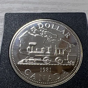 1981 CANADA CENTENNIAL PROOF SILVER DOLLAR COIN WSC#18 - Picture 1 of 7