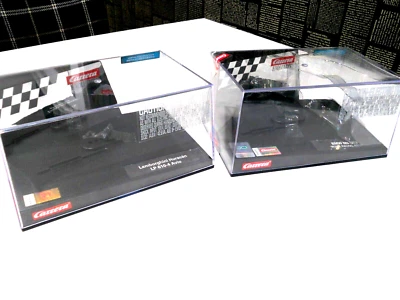 CARRERA  1/32 Scale (2) Pack Clear Display Cases NEW! Choice of Car Tabs - Image 1 of 4