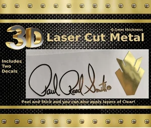 PRS Guitar Decal 3d metal Headstock Restoration Logo two decals m28 - Picture 1 of 5