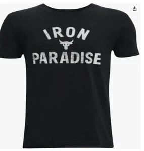 Under Armour Project Rock Boy's Iron Paradise Graphic T-Shirt Sma - Picture 1 of 2