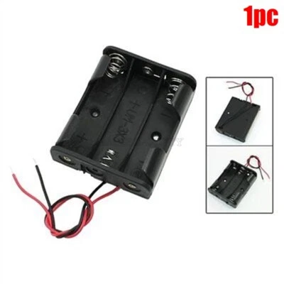 MARKENLOS Holder For 3Xaa 4.5V Box Wire Lead Plastic Storage Case New Ic gq