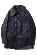 Fine Creek Leathers Howard Nubuck Navy Xl 42 Horsehide Coat