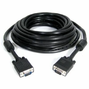 25 ft. TechCraft Coaxial High Resolution VGA-SVGA Monitor Cable with Ferrite - B - Foto 1 di 1