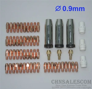 59 PCS MB 36KD MIG/MAG Welding Air cooled Gun Contact Tip 0.9x30 M8 Gas Nozzle - Picture 1 of 5