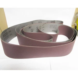 3M 3"X90" 220GRIT J-WEIGHT SANDING BELTS LOT OF 3 051125-64297 - Picture 1 of 3