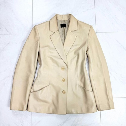 Giacca di pelle LOEWE Anagram pelle di agnello avorio taglia 38