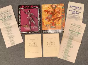 Balletto Russo Programma & Broadside LOTTO 1938-39-40-41 De Monte Carlo S. Hurok Vintage - Foto 1 di 8