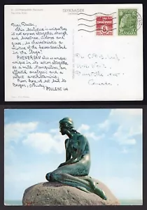 DENMARK Poulenc 1957 Dear Doctor Medical Advertising Postcard to Canada, Siren - Picture 1 of 3