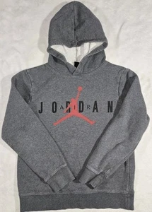 Air Jordan Pullover Hoodie Gray Boys Medium 10 12 - Picture 1 of 10