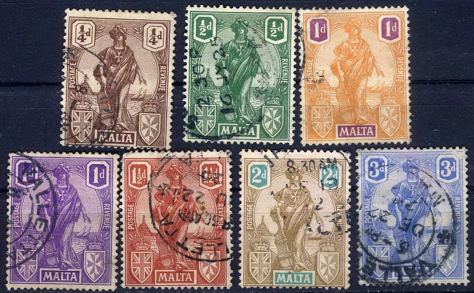 Malta 1922 National Symbol Used (SC# 98-103, 105) - Image 1 of 1