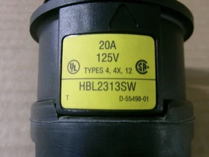 New Hubbell HBL2313SW 20A 125V Connector Watertite Shroud AK - Picture 1 of 4