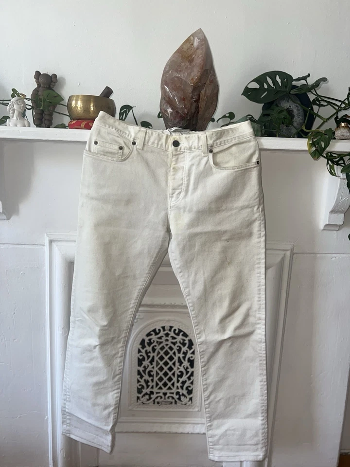 SAINT LAURENT Paris D01 M/SL-LW White SLIM FIT LOW WAIST Jeans 33 - Image 1 of 4