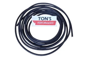 10 feet Vintage Braided Cloth Covered Primary Wire 16 gauge 16g ga Solid Black - Picture 1 of 6