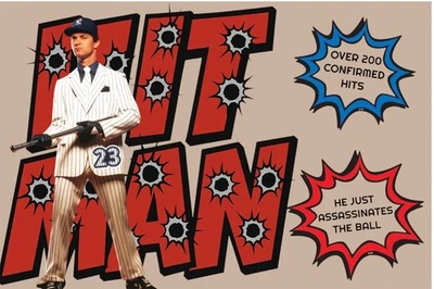 Don Mattingly Hitman Poster Art Print Metal Sign 12x8in Vintage Yankees Old D - Image 1 of 4