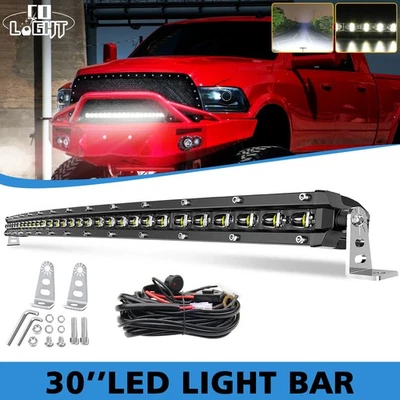 Изогнутая светодиодная планка и провод для бампера 32 дюйма для Dodge Ram 1500 2500 3500 2010-2018 - Изображение 1 из 4