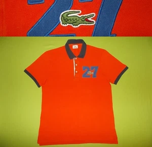 Polo LACOSTE (5) (L) 100% ALGODÓN ¡PERFECTO!!! Tenis de golf naranja - Imagen 1 de 6
