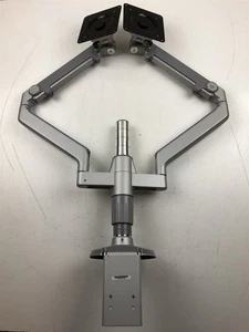 Humanscale M/Flex Aluminum Dual Monitor Arm Desk Clamp Mount (QX2BCMWETBETB12) - Picture 1 of 7