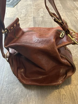 Marino Orlandi Italian Leather Sling/Shoulder Bag Reddish Brown - Image 1 of 4