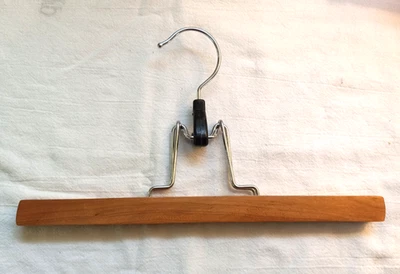 Деревянные брюки юбка вешалка стальной зажим 10,5» винтажный - Изображение 1 из 3