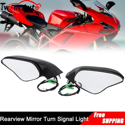 Espejos retrovisores para moto con intermitente para Ducati 1198 1198S 1198R 2009-2011 Foto 1 de 4