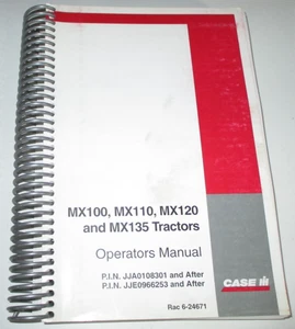 Case IH MX100 MX110 MX120 MX135 Tractor Operators Manual 1-01 6-24671 ORIGINAL! - Picture 1 of 5