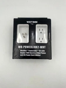 WattBox Snap WB-Powerlink2-WHT Piastre elettriche duplex da parete montabili a parete 110 V - Foto 1 di 8