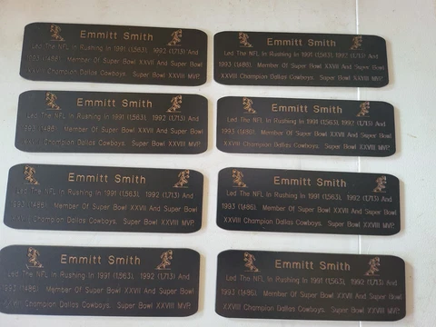 8 Vintage Football Star Plaques  Emmitt Smith 1991 1992 1993 super bowl mvp Cover