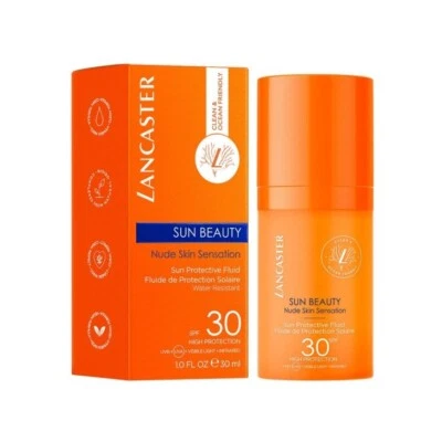 Lancaster Sun Beauty SPF 30 Nude Skin Protective Fluid Water Resistant 30ml New