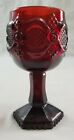 VINTAGE ~1982  Ruby Red Avon Cape Cod Collection Water Goblet 4.5" Tall (A2)