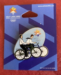 Salt Lake City 2002 Olympics Mormon Missionary Pin - Bicycle Safety Day - New - Picture 1 of 2