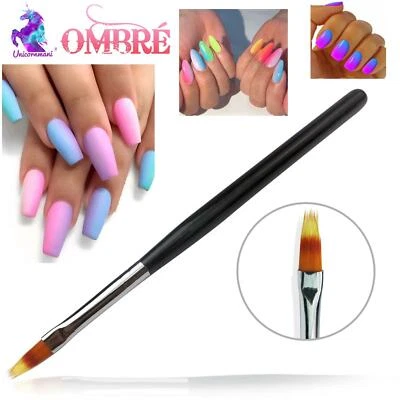 OMBRE Effect Nail Art Brush Design Gel Polish Professional Nylon UK Seller/Stock