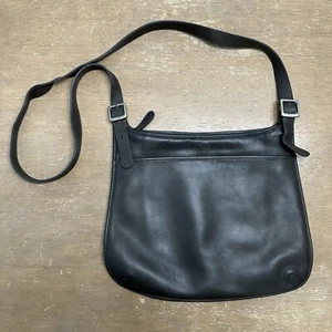 Vintage Coach 9146 Slim Hippie Zip Crossbody Bag Dark Brown Smooth Leather VGC - Picture 1 of 18